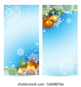 Christmas and New Year greeting card, background or banner