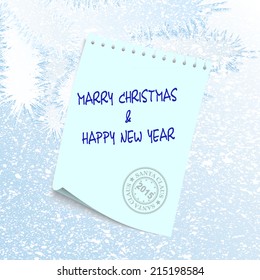 christmas and new year greeting card, vector illustration