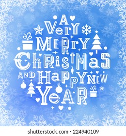 Christmas and New Year Greeting Card