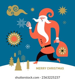 Christmas and New Year Greeting card. Gift card, banner design.