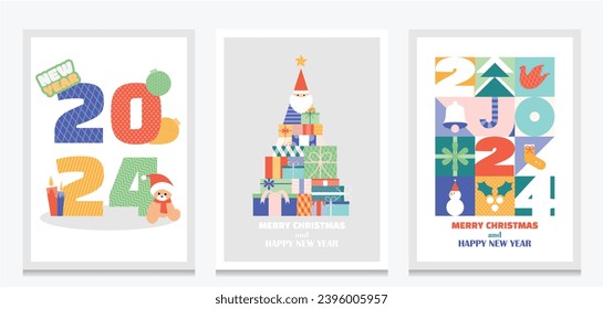 Christmas and New Year Greeting Card for 2024