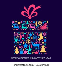 Christmas and New Year Greeting Card