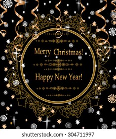 Christmas and New Year. Greeting card