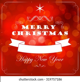 Christmas and New Year greeting card. 