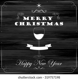 Christmas and New Year greeting card. 