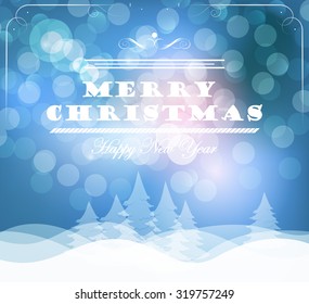 Christmas and New Year greeting card. 