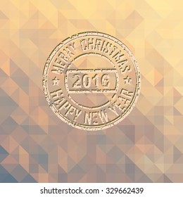christmas and new year greeting card, vector illustration
