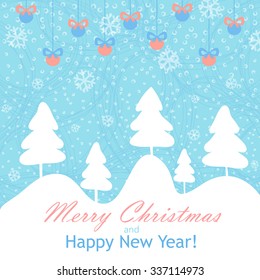 Christmas and New Year greeting card. Christmas card design. Vector christmas card template. Christmas vector illustration. Christmas card background. Christmas landscape greeting card. Christmas JPG.