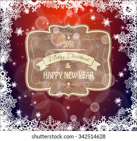 christmas and new year greeting card, vector illustration