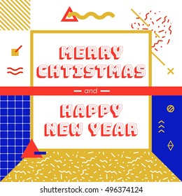 Christmas and New Year greeting card.