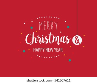 Christmas and New Year Greeting Card Design