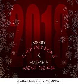 christmas and new year greeting card, vector illustration clip-art