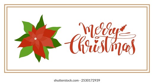 Christmas and New Year Greeting Horizontal Card or Invitation Template. Vintage Elegant Christmas or New Year Decoration Illustration. Happy Merry Xmas Greeting Party Banner Design Background