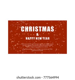 Christmas and New year greetings typographic card