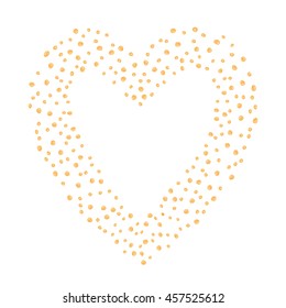 Christmas  / New Year Heart, hand drawn background with design element - star, vector   