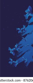 Christmas New Year holiday postcard poster