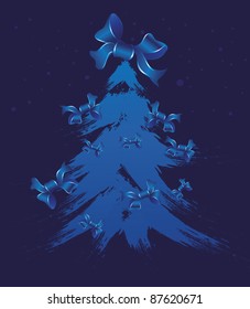 Christmas New Year holiday postcard poster