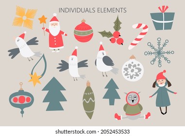 Christmas and New Year holidays.
A great amazing Christmas set in vector.