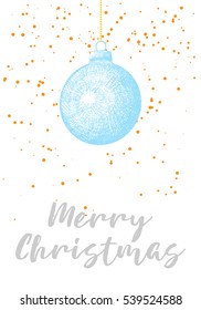 Christmas and New Year holidays hand lettering decoration text greeting card design template in color. Christmas typography label. Calligraphic inscription for winter holidays Vector.
