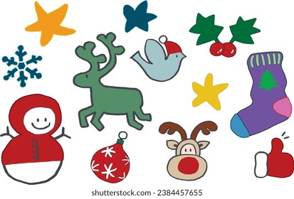 Christmas, New Year holidays icon big set
