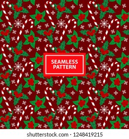 The christmas and new year holidays seamless pattern