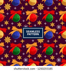 The christmas and new year holidays seamless pattern