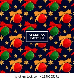 The christmas and new year holidays seamless pattern