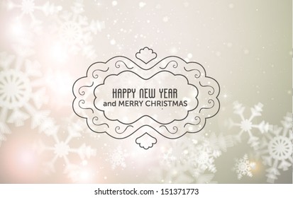 Christmas and new year horizontal banner.Vector illustration