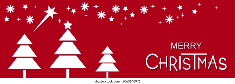 Christmas and New Year horizontal  vector banner template