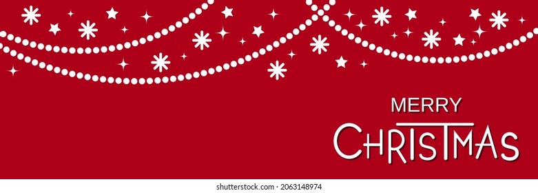 Christmas and New Year horizontal  vector banner template