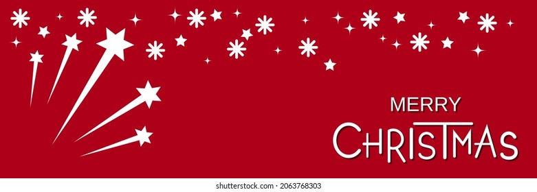 Christmas and New Year horizontal  vector banner template