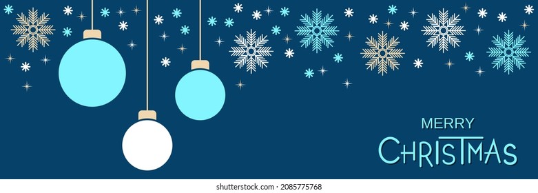 Horizontale Vektorbanner-Vorlage zu Weihnachten und Neujahr