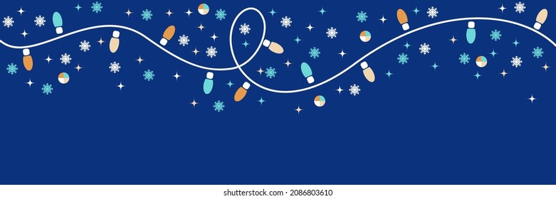 Horizontale Vektorbanner-Vorlage zu Weihnachten und Neujahr
