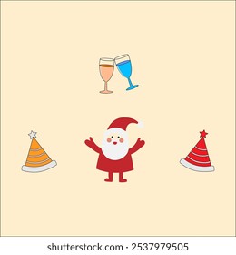 Christmas and New Year icon design