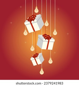 Christmas and New Year icon. Gifts, presents boxes vector illustration design isolated