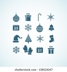 Christmas and New Year icons