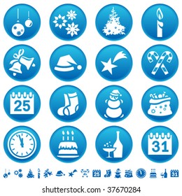 Christmas and New Year icons