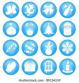 Christmas and New Year icons set