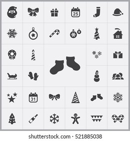 christmas, new year icons universal set for web and mobile
