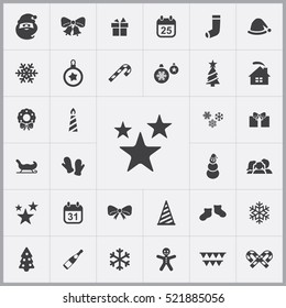 christmas, new year icons universal set for web and mobile