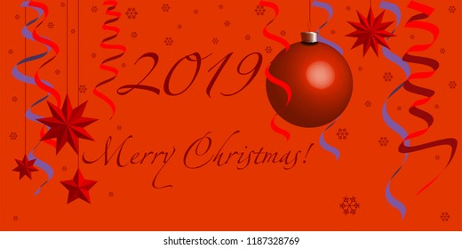 Christmas, New Year illustration. Greeting card. For web design, print, vector. Art.