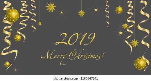 Christmas, New Year illustration. Greeting card. For web design, print, vector. Art.