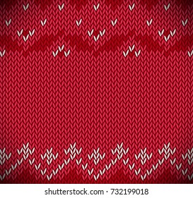 Christmas and New Year knitted Background with a Place for Text