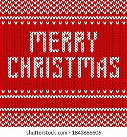 Fondo De Patrón De Punto De Navidad Y Año Nuevo. Plantilla de tarjetas de Navidad, Volante de fiestas de Año Nuevo, Decoración navideña en casa. Avisar la textura de suéter de Navidad de punto.