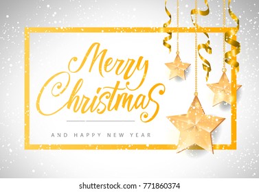 Christmas and New Year Lettering in Frame