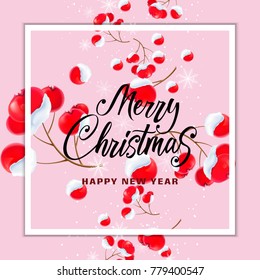 Christmas and New Year Lettering in Frame