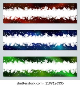 Christmas and New Year luxury colorful vector banners collection