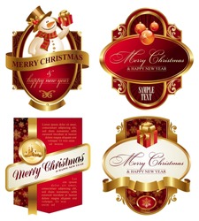 Christmas And New Year Luxury Labels
