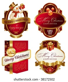 Christmas and new year luxury labels