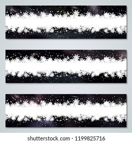 Christmas and New Year luxury vector banners collection